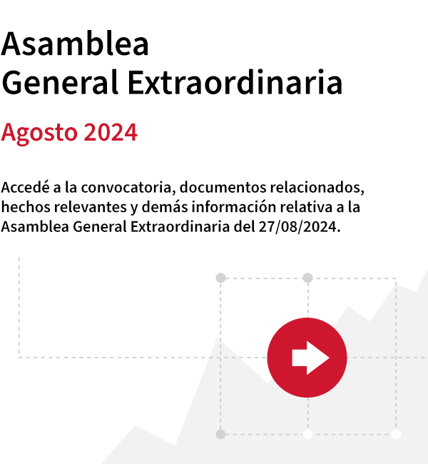 Accedé a la convocatoria, documentos relacionados, hechos relevantes y demás información relativa a la Asamblea General Extraordinaria del 06/08/2024.