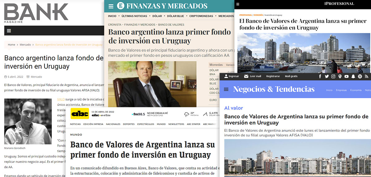 El lanzamiento del primer fondo de inversión de VALO tuvo una amplia repercusión en medios de Uruguay y otros países de la región.